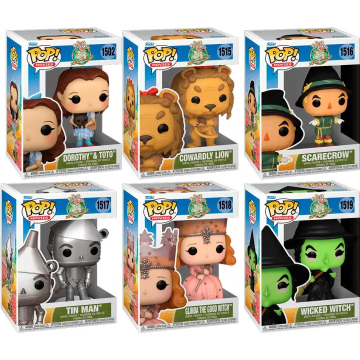 Funko Pack  6 Mago Wizard  Oz Dorothy Toto Scarecrow  Good Cowardly Lion Tin Man Good Wicked Witch 1515 1516 1517 1518  1519 1502 - 1