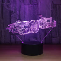 Lámpara De Noche LED Cambiante En 7 Colores Con Modelado De Coche De Carreras F1 Luz De Ambiente Para Dormitorio Y Escritorio Decoración Para Niños Regalos Luminaria Moderna USB - details 4