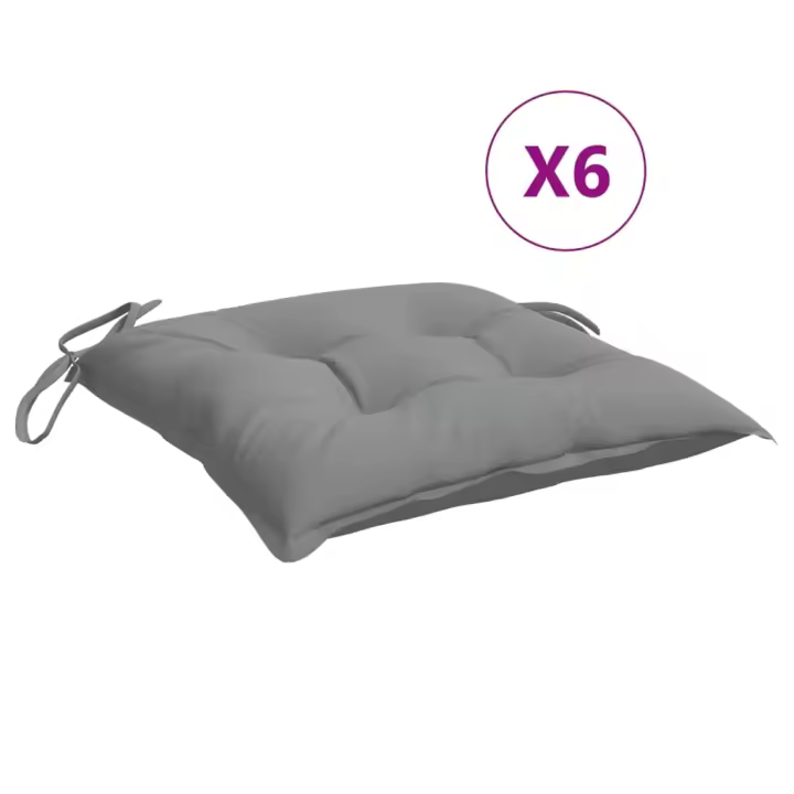 Zapatos de Silla de Jardín 6 UDS lienzo Oxford gris 40x40x7 cm - 1