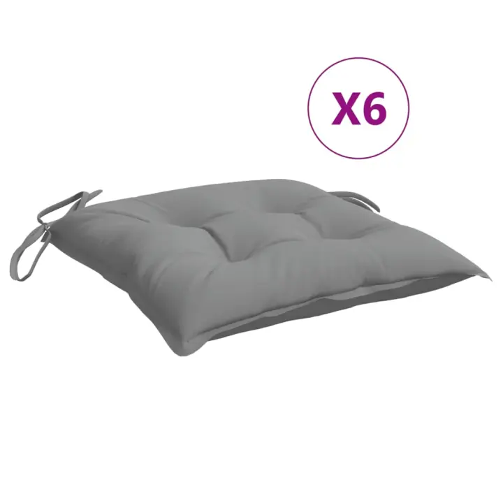 Zapatos de Silla de Jardín 6 UDS lienzo Oxford gris 40x40x7 cm - 1