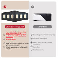 Cinturón De Tonificación Abdominal Entrenador De Músculos Masajeador De Cintura Recargable Equipo De Fitness Para Abdomen Y Brazos Material Compuesto Multi Tamaño - details 3
