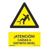 Banner - Señal Atencion caidas a Distinto nivel PVC 21x30cm