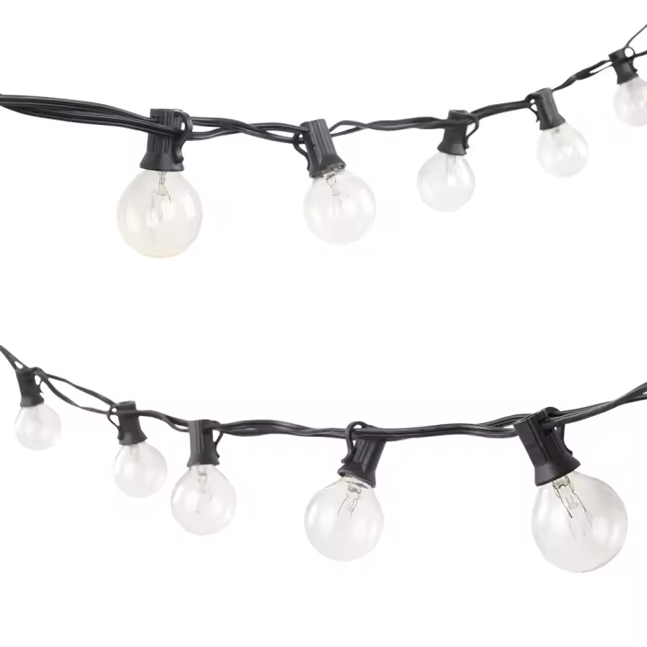 Luces De Cadena De Globos G40 Para Jardín Patio Fiestas Bodas Navidad Vintage Extensión Conectable 220V Calidad Superior - 1