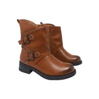 TULIPANO Botín Bajo BIKER Estilo Motero en Tejido Ecopiel - details 2