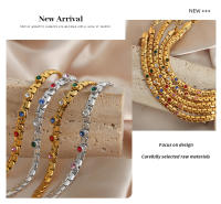 Senior SENTIDO DE LA Luz de lujo personalizado de Maple de Titanium con diamantes de Maple de Titanium Chapado en oro pulsera de joyería femenina - details 5