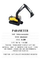 Modelo De Excavadora Volvo Bburago 1:50 En Metal Simulación Alta Para Colección Juguete Para Niños Y Novios Regalo Coche De Aleación Para Colección - details 1