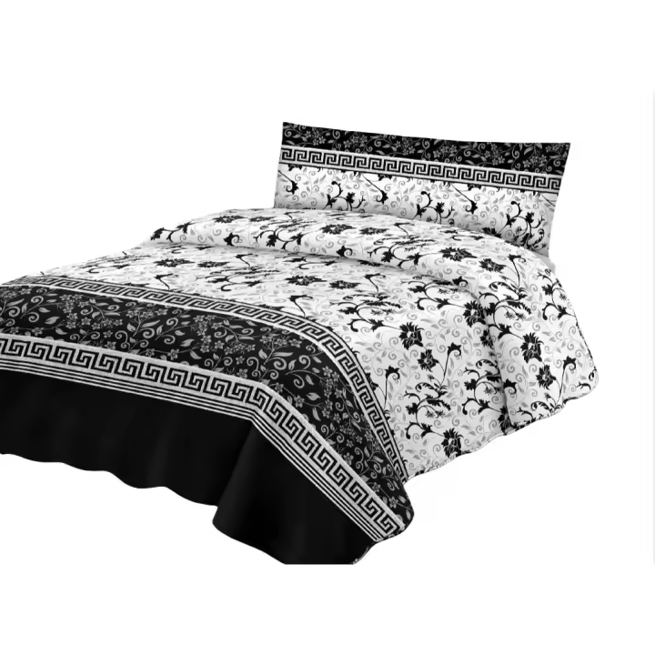 Juego de sábana,juego para cama 105cm,set de 3 Piezas, 1 encimera , 1 sábana bajera ajustable, 1 fundas de almohada, 100% poliéster, transpirable.CXJF - 1