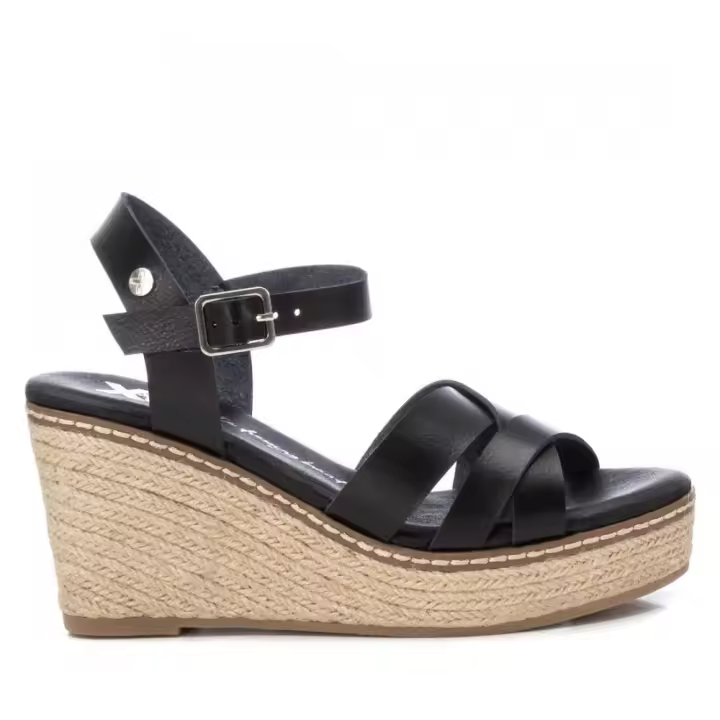 Sandalias plataforma mujer XTI BASIC 1428/54 SANDALIA CUÑA YUTE NEGRO 32300 24V - 1