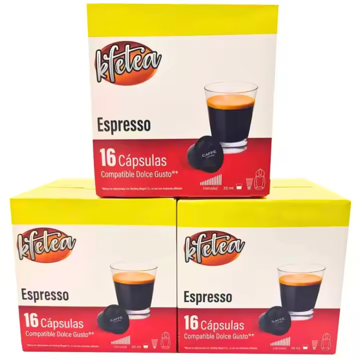 Espresso Kfetea 3 cajas de 16 capsulas compatibles Dolce Gusto - 1