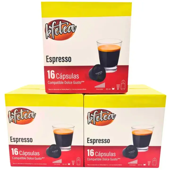 Espresso Kfetea 3 cajas de 16 capsulas compatibles Dolce Gusto - 1