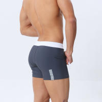 Short De Baño Para Hombre Sexy Shorts De Natación Deporte Playa Pantalones Monocromáticos Ajustados Fitness Moda Masculina - details 4