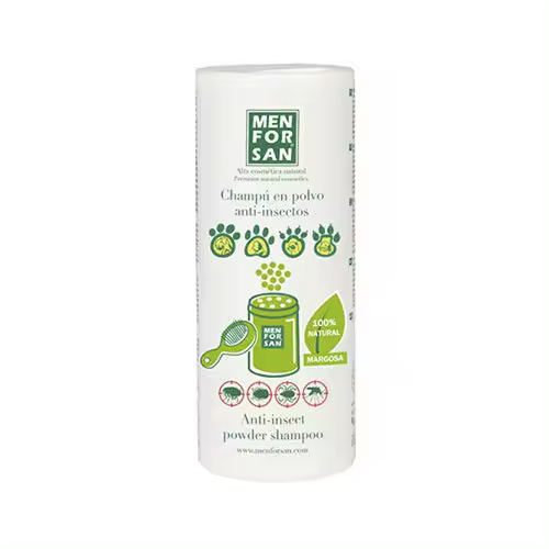 Champú en polvo MENFORSAN 250g para perros, gatos, roedores y hurones - 1