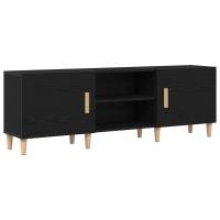 Soporte de TV vidaXL - Roble Negro, 150x30x50 cm, Hecho de Madera Elaborada - details 1
