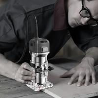 Máquina de recorte eléctrica de 6 velocidades, 800W, 33000rpm, fresado de carpintería, grabado a mano, enrutador de bordes de madera, recortadora, herramientas eléctricas para el hogar, bricolaje - details 2