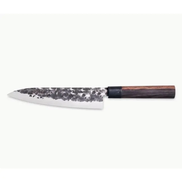 CUCHILLO SANTOKU OSAKA 18 cm  3 Claveles    Material: Acero Inoxidable  Materiales mango: Madera Granadillo  Producción: Forjado  Presentación: Estuche  Modelos: Osaka  Tipo: Cuchillos Cocinero - 1