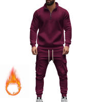 Conjunto Deportivo Casual Para Hombres Verano Otoño Invierno Con Cierre De Cremallera Y Veludo Tejido De Poliéster Talla S a XXXL - details 86