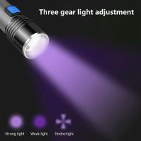 Luz UV Rechargeable USB 395nm Blacklight Zoomable Para Detectar Orina De Mascotas Y Curinga De Resina Luz Ultravioleta Para Defensa Personal - details 6