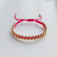 Pulsera Tejida a Mano KKBEAD Para Mujer Con Cuentas De Oro Platinadas De 4mm Joyería De Moda Pulseras Bijoux Para Fiestas Y Bodas - details 1