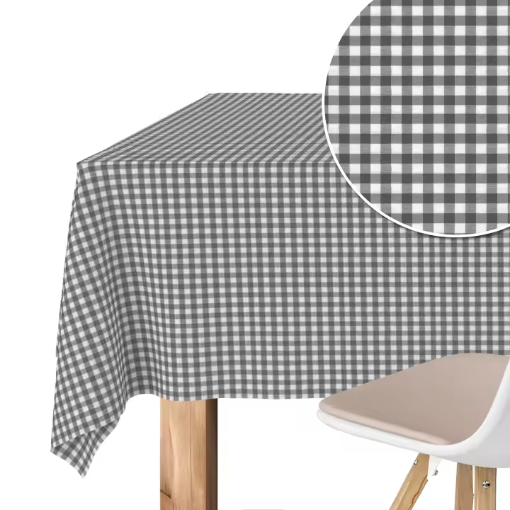 Mantel Petit Vichy , teflon confeccionado , antimachas y resistente al agua, decorativo para comedor o cocina, varios colores y tamaños - 1