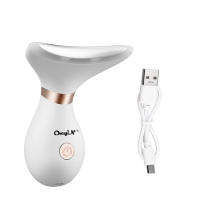 CkeyiN Máquina De Levantamiento Facial Y Cuello Masajeador Fototerapia Instrumento De Masaje Ocular Vibration Anti Arrugas Eliminador De Doble Mentón - details 16