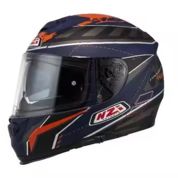 Casco nzi eurus 2 project Azul  Antracita Naranja mate integral - 1
