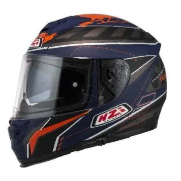 Casco nzi eurus 2 project Azul  Antracita Naranja mate integral - 1
