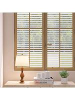 Película Decorativa De Ventana Con Estampado De Rayas Y Acabado Frosted Protección UV Adhesivo Estático Para Privacidad En Oficina Y Salón - details 2