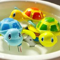 Juguete De Baño Para Bebés Tortuga De Agua Con Cadena Reloj De Manivela Animal De Dibujos Animados Tortuga De Plástico Para Niños Juguete De Playa Infantil - details 1