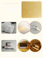 Lámpara De Mesa Recargable USB 3D Madera Plegable LED Luz Nocturna De Libro Con 3 / 5 Colores De Iluminación Decoración Para Dormitorio Y Sala De Estar - details 16