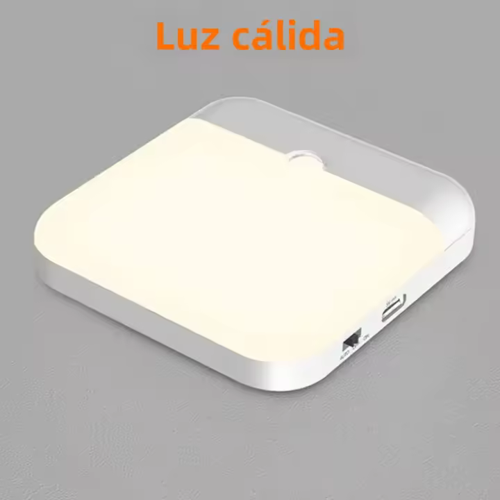 Lámpara Nocturna LED Con Sensor De Movimiento Carga USB Tipo-C Para Dormitorio Cocina Escalera Pasillo Armario Iluminación - 1