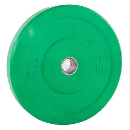 OZIO FITNESS Disco Olímpico 50 mm Bumper 10 kg. Color Verde - 1