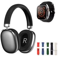 Smartwatch 2 en 1 con Cascos Bluetooth | 5 Correas Extra | Monitor de Salud | Disponible en Rosa y Negro - details 0