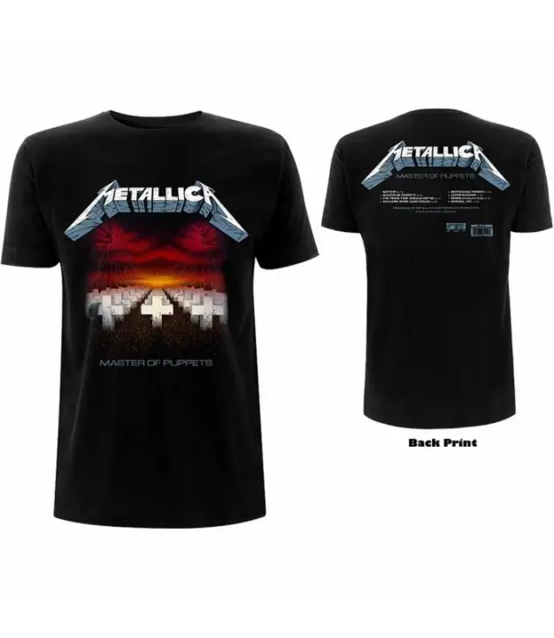 METALLICA Master of Puppets Tracks Camiseta chico manga corta Tee ROCK OFF METTS23MB - 1