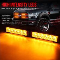 Vehículo DE EMERGENCIA Luces estroboscópicos Luz 14 Modos 6 LED asesor de tráfico Barra de Luz de advertencia para Techo interior/tablero de Instrumentos/parrillas/parrilla - details 0