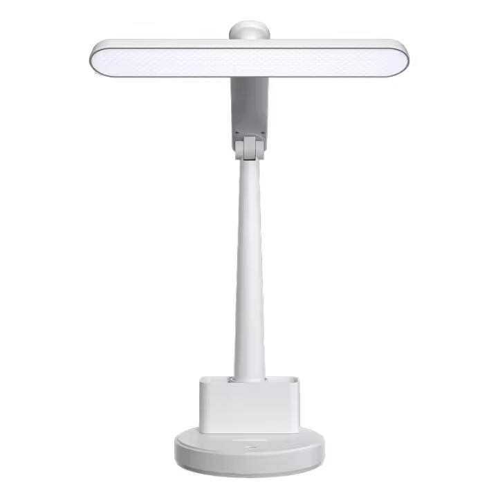 SOMY Lámpara de escritorio blanca con protección para los ojos Lámpara de lectura LED Lámpara de escritorio regulable con puerto de carga USB 3 modos de iluminación 4 niveles de brillo Lámpara de consola táctil - 1