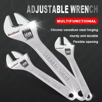 Llave Ajustable De Cr-mn-v Vanadio Larga Manija Universal Herramienta De Reparación Mecánica Para Trabajo En La Tienda - details 3