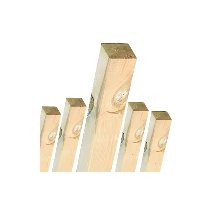 Suinga Pack 5 X Poste de Madera Cuadrados 9x9x100 Cm | Viga de Madera de Pino | Protección Contra la Intemperie - 1
