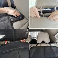 Protector de asiento de coche, Fundas protectoras de asiento de coche para niños/Perros con organizador, fundas antideslizantes para asientes de coche (Negro, 1 Paquete) - details 2