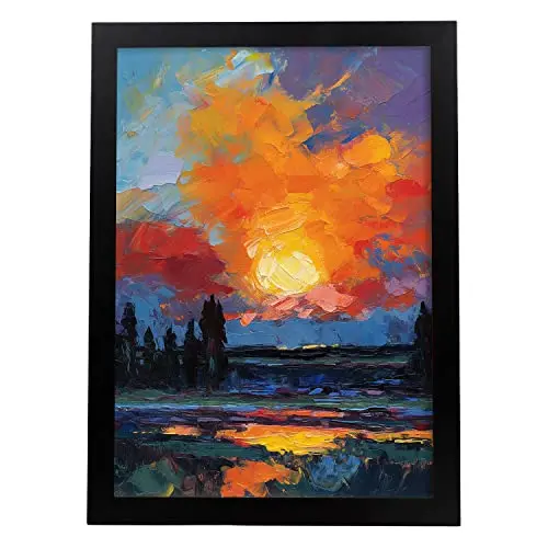 Nacnic Póster Atardecer En Paisaje - Alta Calidad y Durabilidad - 1