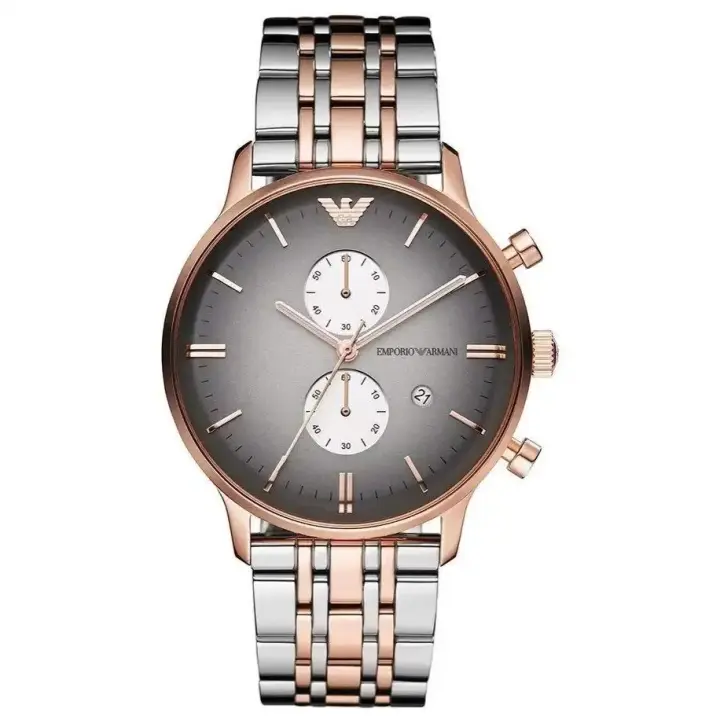 Emporio Armani Reloj hombre AR1721, con calendario, Incluye Caja Original, Diámetro: 43MM - 1