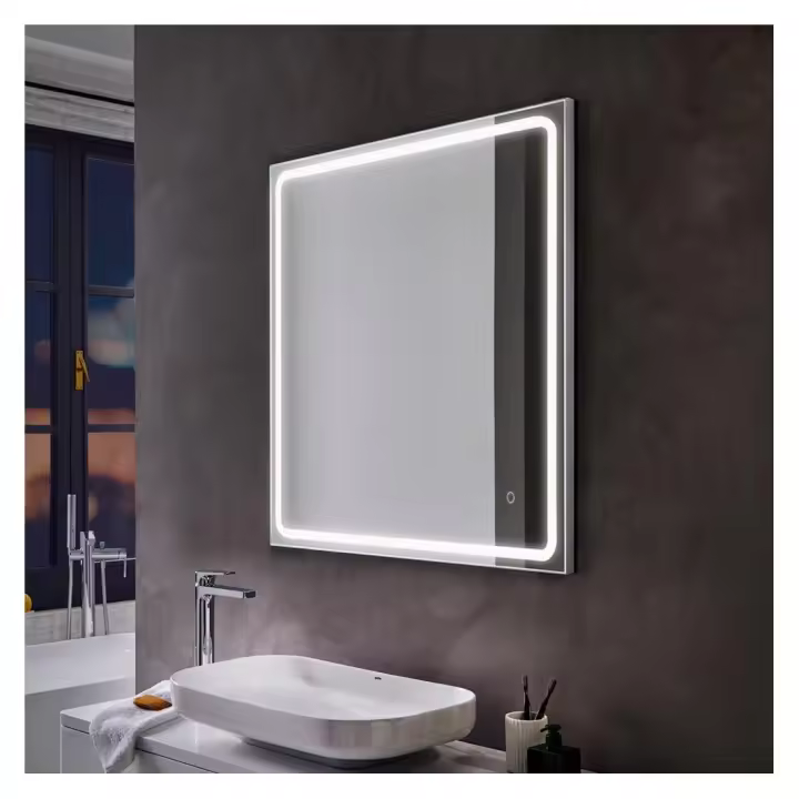 Espejo de Baño Rectangular con Luz LED - Sensor de Encendido/Apagado - Luz Blanca Fría (5700K) | Modelo MIA - 1