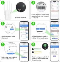 Amplificador de señal WiFi, amplificador de señal WiFi mejorado, puerto WAN y LAN, amplificador de señal WiFi de Internet, extensor de enrutador inalámbrico para oficina y hogar - details 2