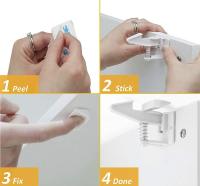 Paquete de 10 candados de seguridad para niños Seguridad invisible para Gabinete y cerradura de cajon para Gabinete Puerta Cajón Armaro - details 3
