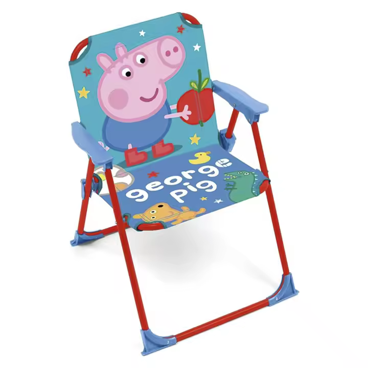 Silla Plegable con Brazos de 38x32x53cm Animado, Silla para  Niños para Playa, Camping, Ligero y  Cómodo de Llevar, Silla Infantil, Resistente y segura, Uso interior/Exterior con cierre de seguridad Stitch, Minnie, Frozen, Spider, Peppa, Canina patrulla - 1