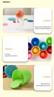 Juguete Montessori De Madera Juego De Colores Y Alineación Con Bolas Arcoíris En Copas Educación Temprana Para Niños De Preescolar Edad 3+ - details 9
