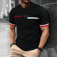 Camiseta Hombre Verano 3D Rayas Letras Estampado Hip Hop Trend Harajuku Streetwear Casual Cuello Redondo Oversize Tops Polyester - details 8