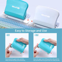 Pulverizador De Papel De 10 Agujeros Portátil Soporta Multiples Pulverización 20/26/30 Capacidad De 10 Hojas Para Cuaderno A4 A5 B5 - details 7