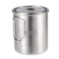 LIXADA Taza De Acero Inoxidable Portátil De 750ml Con Tapa Y Manija Plegable Para Camping Cocina Picnic Deportes Al Aire Libre - details 63