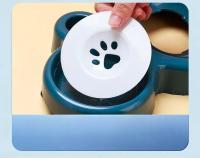 Tazón De Alimentos Para Gatos Y Perros Con Dispensador Automático Y Contenedor De Agua Antideslizante Doble Taza - details 12