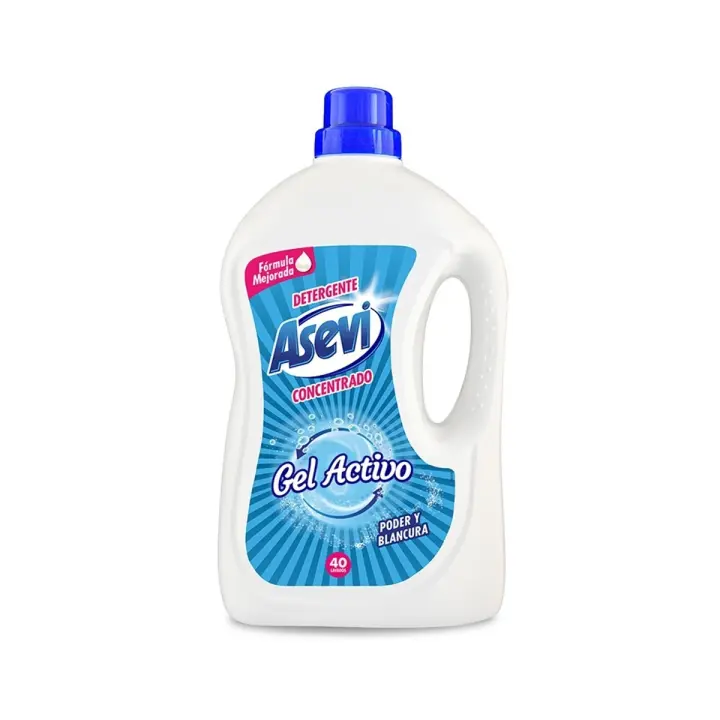 Pack 4 uds. Asevi Detergente Líquido Concentrado Gel Activo - 40 Dosis - 1